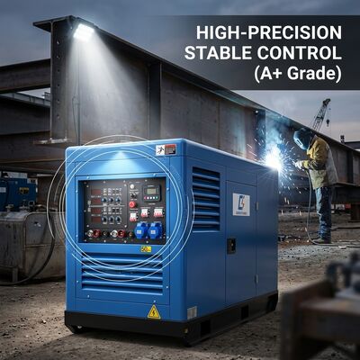 조용 500A 400Amp Mig Tig DC 웰더 디젤 전동 통합 발전기 및 웰딩 기계