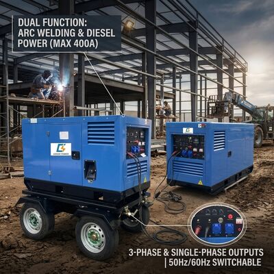 데니오 비슷한 400A 600A 480Amps 아크 MMA MIG DC 웨일더 디젤 셀프 스타터 용접 발전기