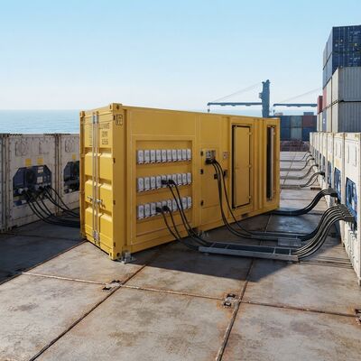 냉동선 동력 장치 20개 리퍼 소켓 플러그 발전기 350kW 선박용 디젤 발전기 세트 (리퍼 컨테이너용)
