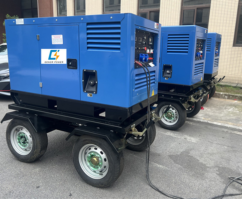 트레일러에 장착된 20kw AC 발전기 Mig Arc DC 600A 듀얼 웨일딩 유닛 400 amp 디젤 엔진 웨일더